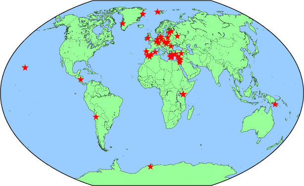 Map of Globe